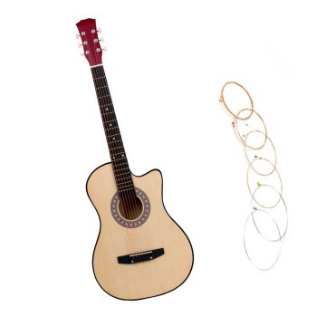 Chitara clasa din lemn 95 cm, Cutaway, natur, corzi incluse