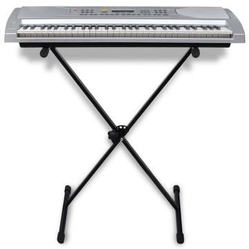 Claviatură electronică 61 clape cu suport ajustabil și pentru note