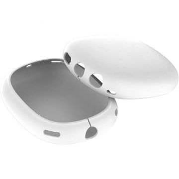 Husa protectie cupe din silicon mat pentru casti Apple AirPods Max - Alb