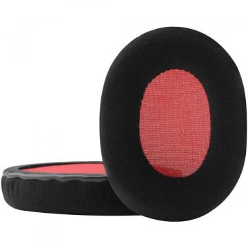 Set 2 bureti de schimb PadForce pentru casti HyperX Cloud II 2 Gaming, Over-Ear - Roșu, Catifea