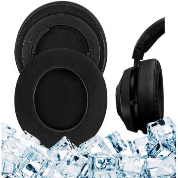 Set 2 bureti PadForce pentru casti Razer Kraken 7.1 V2 / Kraken Pro V2, Ovali - Negru