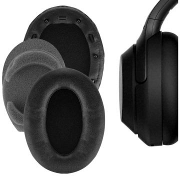 Set 2 bureti PadForce pentru casti Sony WH-1000XM3 - Negru, Piele naturala (doar buretii)