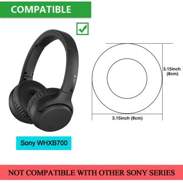 Set 2 bureti PadForce pentru casti Sony WH-XB700 Wireless, On-Ear - Negru