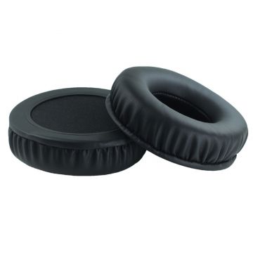 Set 2 bureti PadForce rotunzi universali pentru casti, Piele ecologica - 100 mm, Negru