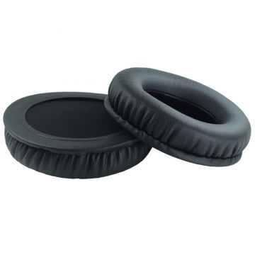 Set 2 bureti PadForce rotunzi universali pentru casti, Piele ecologica - 105 mm, Negru