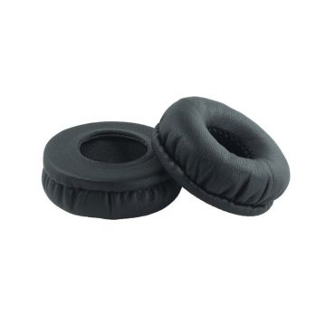 Set 2 bureti PadForce rotunzi universali pentru casti, Piele ecologica - 45 mm, Negru