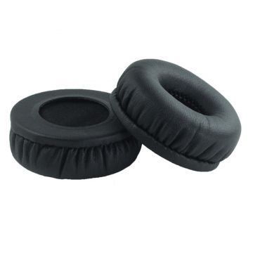 Set 2 bureti PadForce rotunzi universali pentru casti, Piele ecologica - 55 mm, Negru