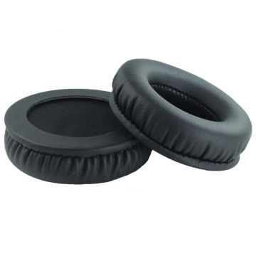 Set 2 bureti PadForce rotunzi universali pentru casti, Piele ecologica - 75 mm, Negru