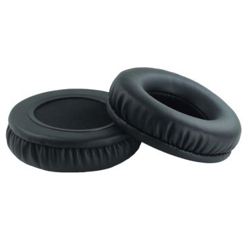 Set 2 bureti PadForce rotunzi universali pentru casti, Piele ecologica - 85 mm, Negru