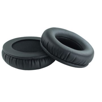 Set 2 bureti PadForce rotunzi universali pentru casti, Piele ecologica - 90 mm, Negru