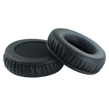 Set 2 bureti PadForce rotunzi universali pentru casti, Piele ecologica - 95 mm, Negru