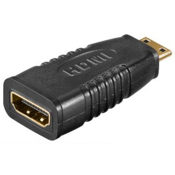 Adaptor HDMI Goobay, HDMI mama, mini HDMI tata, Negru