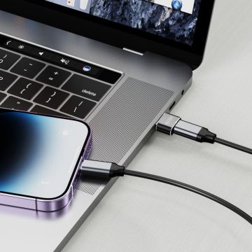 Adaptor TECH-PROTECT UltraBoost, mama USB-C la tata USB, Negru