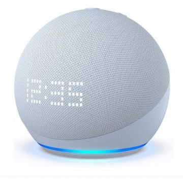Amazon Boxa Portabila Echo Dot 5 Cu Ceas si Asistent Personal Alexa - Albastru