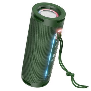 Boxa Hoco Dazzling Pulse 10 W, Fara Fir, Lumini RGB, Bluetooth 5.1, Verde