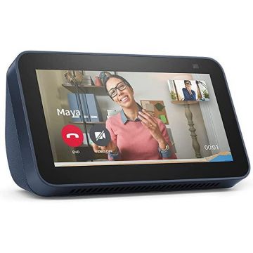Boxa inteligenta Amazon Echo Show 5 (2nd Gen), 5.5 Touch Screen, Camera 2 MP, Wi-Fi, Bluetooth, albastru