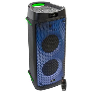 Boxa portabila Ibiza, 2 difuzoare 6.5 inch, 300 W, Bluetooth, lumini