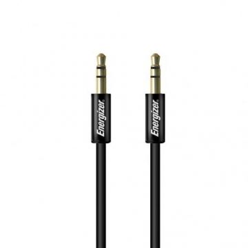 Cablu audio Energizer Jack-Jack 3.5mm, Negru