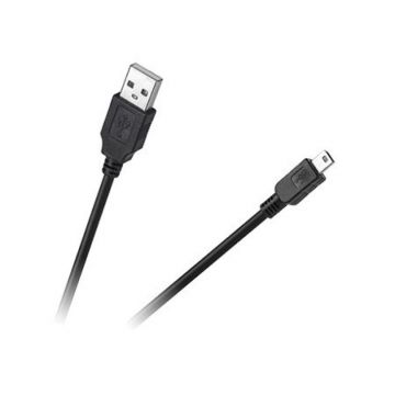 Cablu de date/incarcare KPO3889-1, USB tata - mini USB tata, 1 m