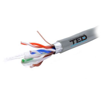 Cablu FTP Ted Electric, categoria 6, cupru, 0.52 mm, 305 m