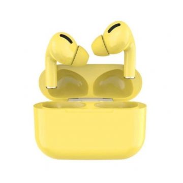 Casti Audio InEar Bluetooth Wireless Airpods PRO TWS, Bluetooth 5.0, Functie Touch, Galben