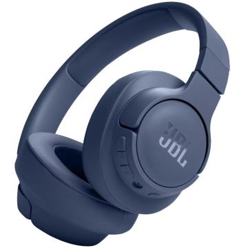Casti audio wireless over-ear JBL Tune 720BT, JBL Pure Bass Sound, Bluetooth 5.3, Conexiune multi-point, Asistent vocal, Albastru