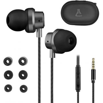 Casti cu fir in-ear de inalta calitate audio, G-LAB Korp Helium, Gaming, Microfon incorporat, Mufa de 3,5 mm