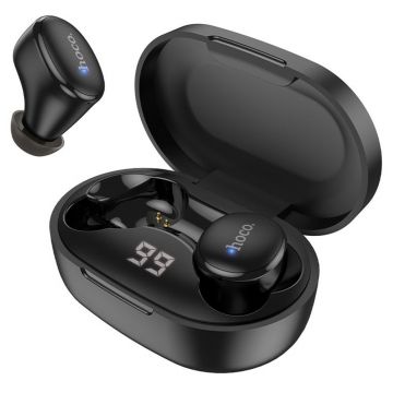 Casti EarBuds Hoco Melody, Touch, Bluetooth 5.1, Mufa Incarcare Type-C, Negru