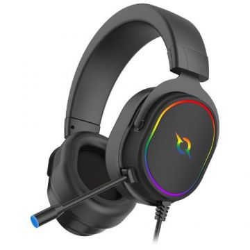 Casti Gaming AQIRYS Altair, iluminare RGB, USB (Negru)