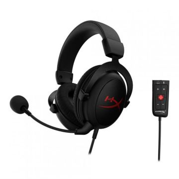 Casti gaming HyperX Cloud Core 7.1, multiplatforma, Jack 3.5mm, Negru