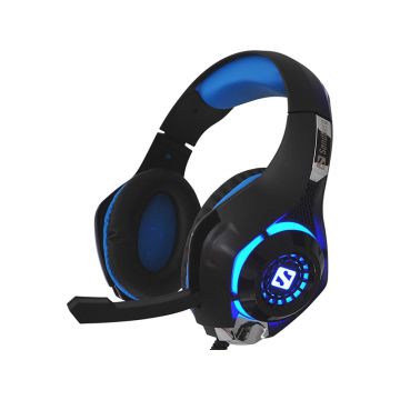 Casti gaming Twister Sandberg, 32 Ohm, microfon, jack 3.5 mm, USB, iluminare LED, Negru