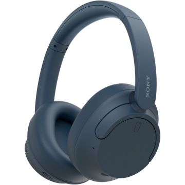 Casti Over the Ear Sony WH-CH720NL, Noise Cancelling, Wireless, Bluetooth, Microfon, Multipoint connection, Quick Charge, Autonomie 35 ore, Albastru
