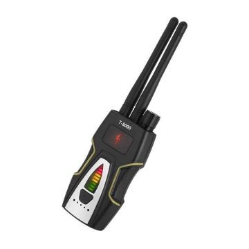Detector Aparate Spionaj Techstar® T8000, Profesional, Detecteaza Camere, Microfoane, Localizatoare GPS, Reportofoane, Argintiu