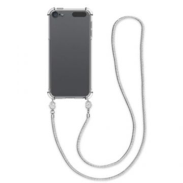 Husa pentru Apple iPod Touch 6th/iPod Touch 7th, Kwmobile, Transparent/Argintiu, Silicon, 53423.04