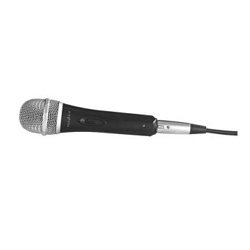 Microfon dinamic Nedis, 6.35 mm, 72 dB, cablu 5 m, ABS/aluminiu