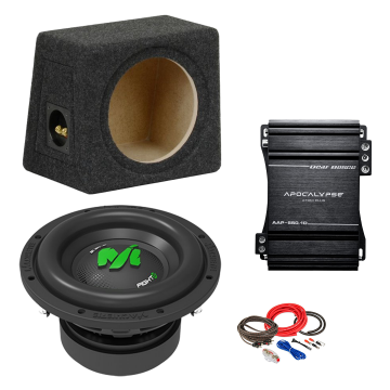 Pachet Subwoofer Deaf Bonce MF 8S D2 600W RMS + Amplificator AAP 550.1D + Incinta C88 + kit de cabluri complet