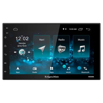 Player auto Kruger Matz, 2 DIN, Android 8.1, comenzi pe volan, microfon, EasyConnection