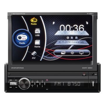 Radio Player Peiying, 4 x 40 W, ecran 7 inch, suport cardSD, panou detasabil