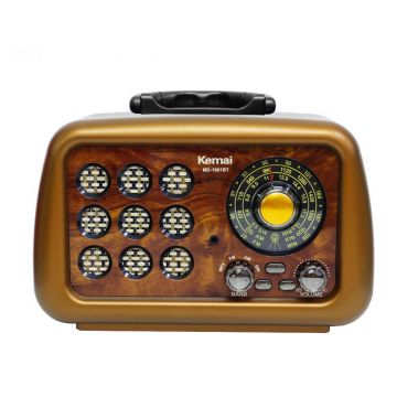 Radio Portabil Bigshot MD-1901 cu MP3 Player, FM/AM/SW, Port USB, TF Card, Bluetooth, Acumulator, Auriu-Maro