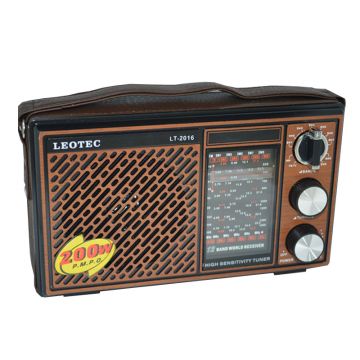 Radio portabil Leotec LT-2016, 11 benzi, curea mana