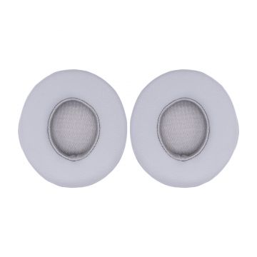 Set 2 bureti PadForce pentru casti Beats Solo 3, Solo 2 Wireless, On-Ear - Satin Silver, Piele ecologica