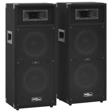 vidaXL Boxe Hifi pasive de scenă profesionale, 2 buc., negru, 1000 W