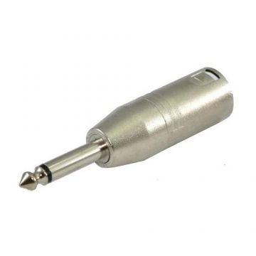 Adaptor SSQ, XLR 3 pini tata - Jack tata 6.3 mm, Argintiu