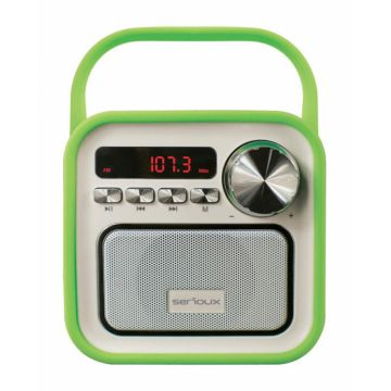 Boxa portabila Serioux Joy Bluetooth Radio FM miscroSD Verde