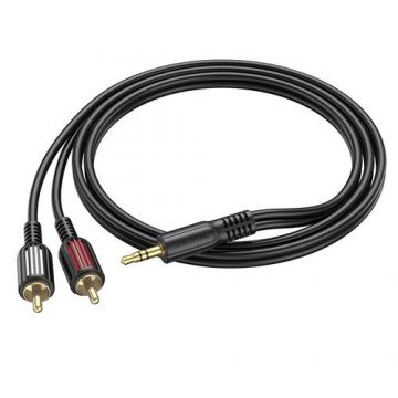Cablu audio Borofone BL11, Jack 3.5mm - 2 x RCA, 1.5m