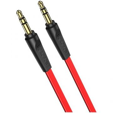 Cablu Audio Borofone BL6, Jack 3.5 mm la Jack 3.5 mm, 2m, AUX, TRS - TRS, Rosu