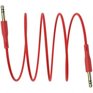 Cablu Audio Borofone, Jack 3.5 mm la Jack 3.5 mm, 1m, Rosu
