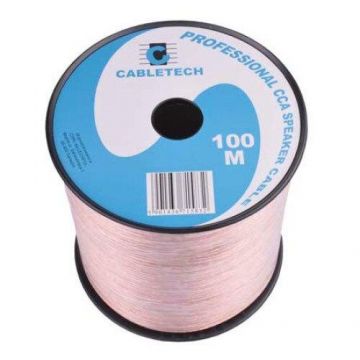 Cablu difuzor CCA 2x6.00mm transparent 100m