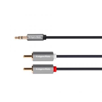 Cablu Jack 3.5 - 2 x RCA 1 m Kruger&Matz Basic