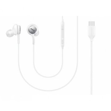 Casti audio AKG,USB Type-C,EO-IG955 pentru Samsung Galaxy A53 5GS10 5G/NOTE 10/NOTE 10 Plus/S20 4G/S20 5G /S20 Plus/S23, Albe